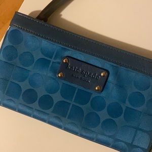 Kate Spade small teal wristlet